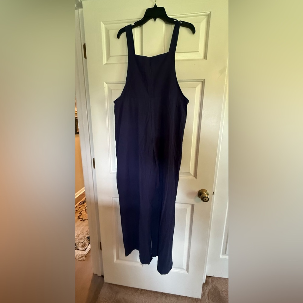 Elegant Navy Blue Women's Overalls